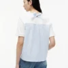Mixed-Media Tie-Back T-Shirt