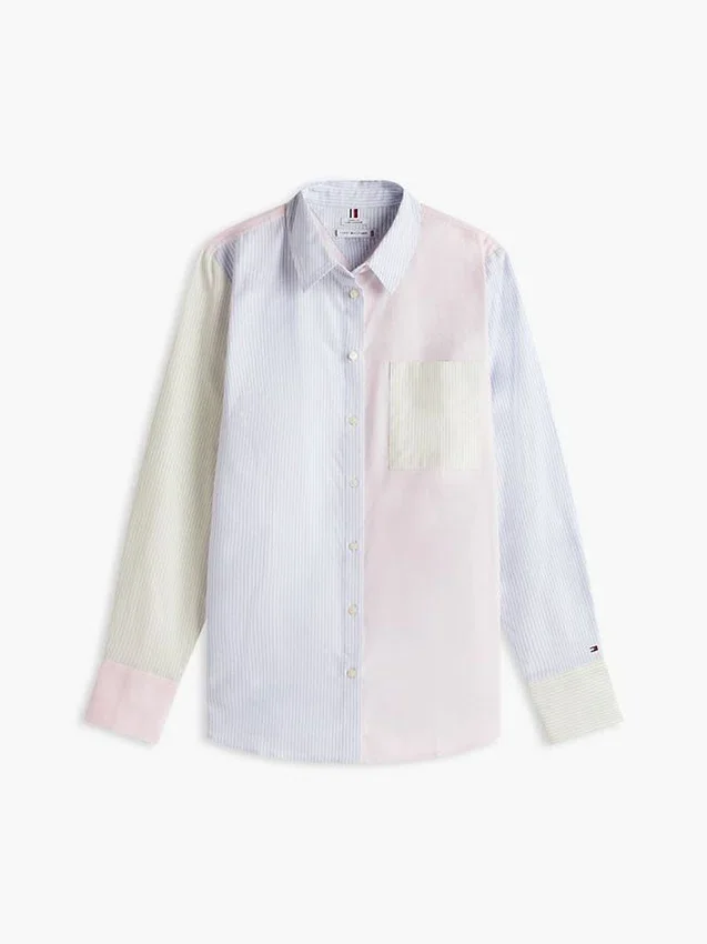 Mixed-Stripe Stretch Oxford Shirt Mixed-Stripe Stretch Oxford Shirt