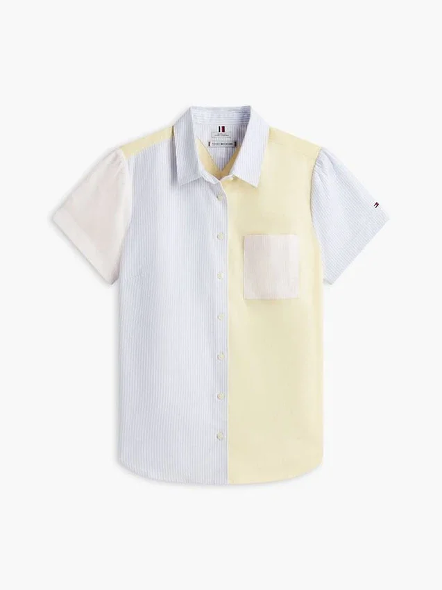 Mixed-Stripe Stretch Oxford Shirt Mixed-Stripe Stretch Oxford Shirt