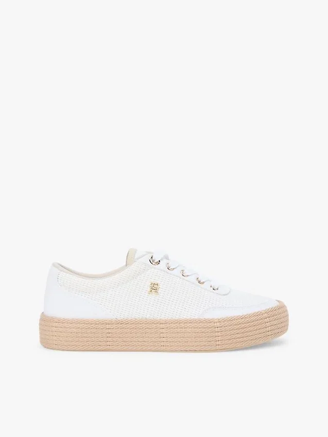Mixed-Texture Canvas Platform Sneaker Mixed-Texture Canvas Platform Sneaker