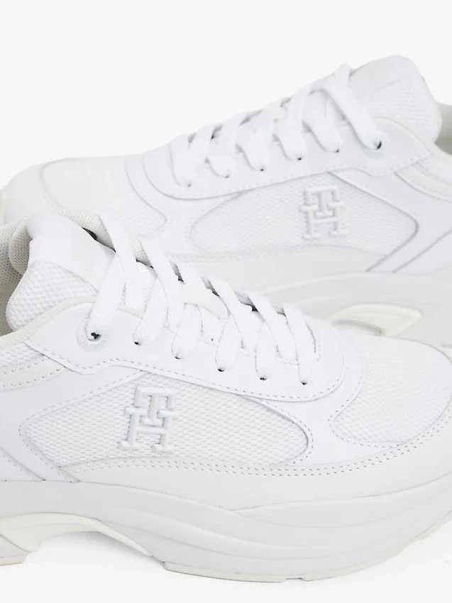 Mixed-Texture Chunky Leather Sneaker Mixed-Texture Chunky Leather Sneaker