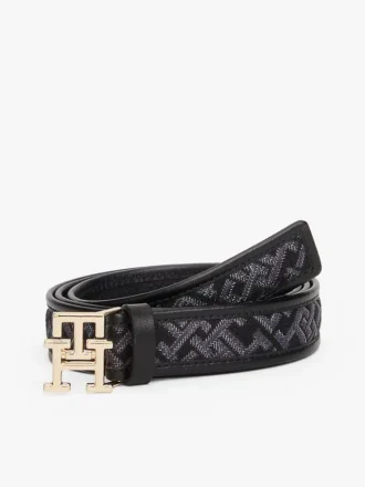 Monogram-Buckle Jacquard Belt