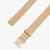 Monogram Buckle Leather Belt Monogram Buckle Leather Belt