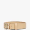 Monogram Buckle Leather Belt Monogram Buckle Leather Belt