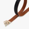 Monogram Buckle Reversible Leather Belt Monogram Buckle Reversible Leather Belt