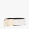 Monogram Buckle Reversible Leather Belt Monogram Buckle Reversible Leather Belt