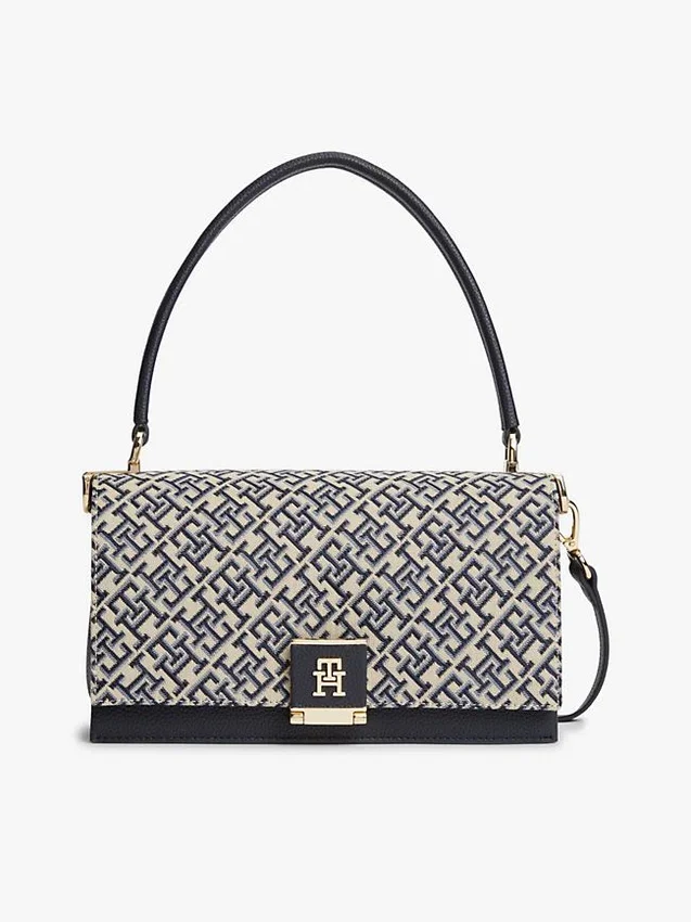 Monogram Clasp Jacquard Crossbody Bag Monogram Clasp Jacquard Crossbody Bag