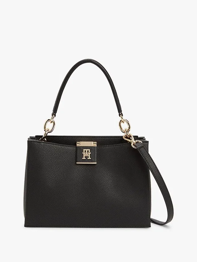 Monogram Clasp Medium Satchel Bag Monogram Clasp Medium Satchel Bag