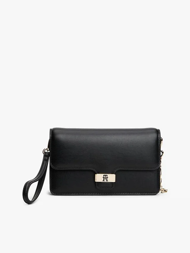 Monogram Clasp Pebbled Flap Clutch Monogram Clasp Pebbled Flap Clutch