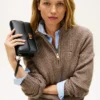 Monogram Clasp Pebbled Flap Clutch Monogram Clasp Pebbled Flap Clutch