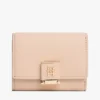 Monogram Clasp Pebbled Trifold Wallet Monogram Clasp Pebbled Trifold Wallet