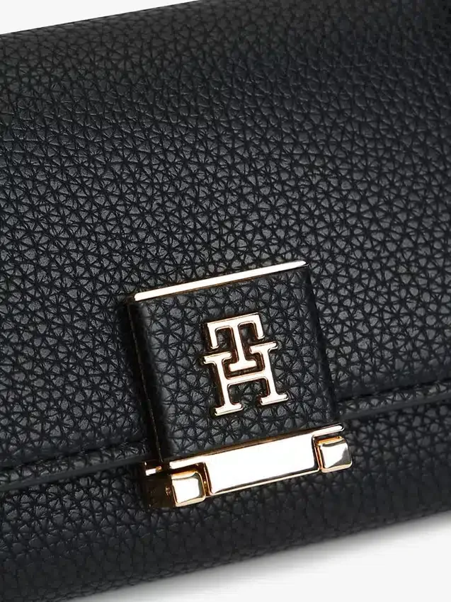 Monogram Clasp Pebbled Trifold Wallet Monogram Clasp Pebbled Trifold Wallet