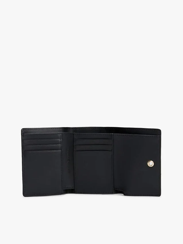 Monogram Clasp Pebbled Trifold Wallet Monogram Clasp Pebbled Trifold Wallet