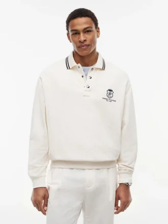 Monogram Crest Rugby Polo Sweatshirt