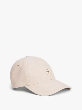 Monogram Logo Linen-Blend Baseball Cap