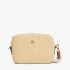 Monogram Logo Raffia Crossbody Bag Monogram Logo Raffia Crossbody Bag