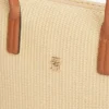 Monogram Logo Raffia Tote Bag Monogram Logo Raffia Tote Bag