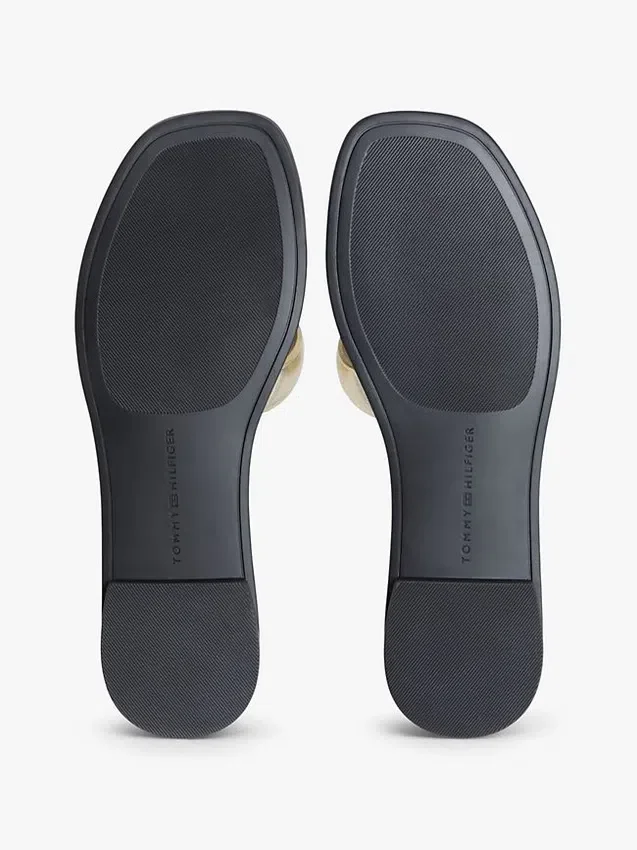 Monogram Strap Metallic Leather Sandal Monogram Strap Metallic Leather Sandal