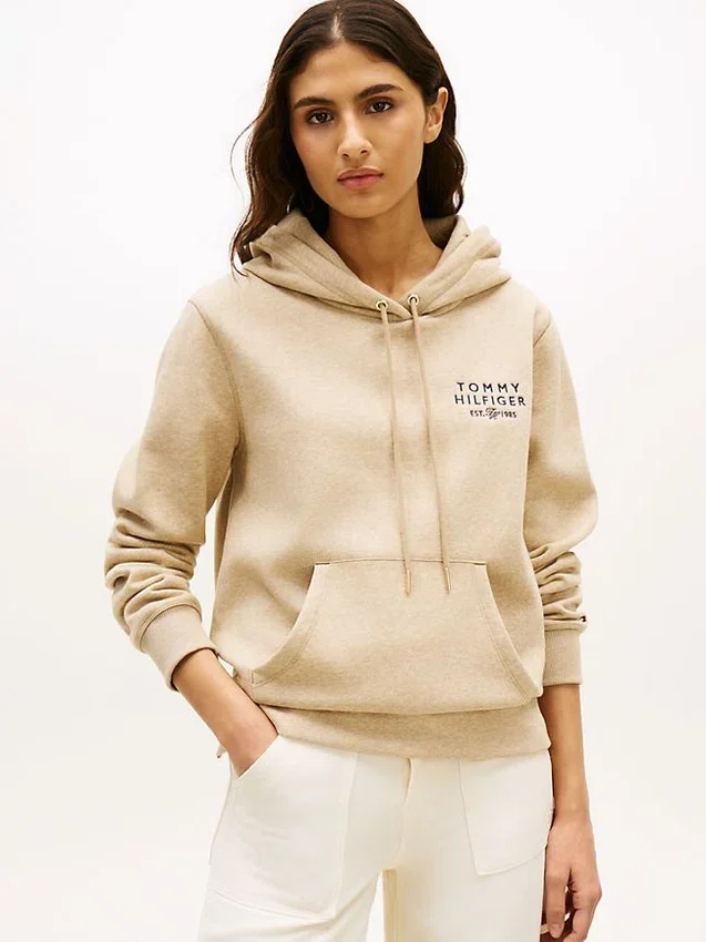 Monotype Logo Heathered Hoodie Monotype Logo Heathered Hoodie