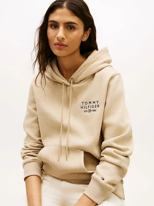 Monotype Logo Heathered Hoodie Monotype Logo Heathered Hoodie