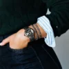 Monotype Metal Bead Bracelet