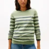 Multi-Stripe Boatneck Sweater