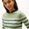 Multi-Stripe Boatneck Sweater