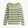 Multi-Stripe Boatneck Sweater