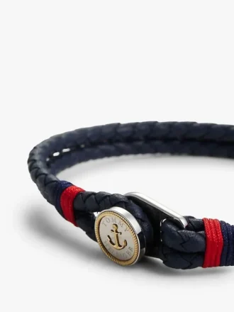 Nautical Braided Leather Bracelet