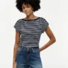 Nautical Gold-Button Boatneck T-Shirt Nautical Gold-Button Boatneck T-Shirt