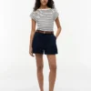 Nautical Gold-Button Boatneck T-Shirt Nautical Gold-Button Boatneck T-Shirt