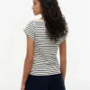 Nautical Gold-Button Boatneck T-Shirt Nautical Gold-Button Boatneck T-Shirt