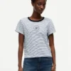 Nautical Script Monogram Striped T-Shirt