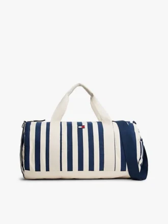 Nautical Stripe Canvas Duffle Bag