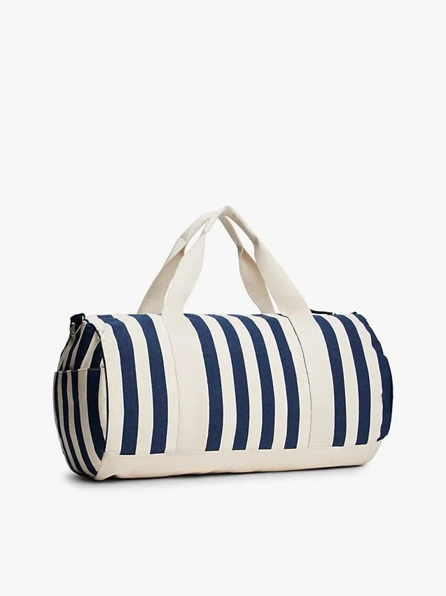 Nautical Stripe Canvas Duffle Bag Nautical Stripe Canvas Duffle Bag