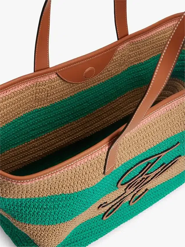 Nautical Striped Crochet Tote Bag Nautical Striped Crochet Tote Bag
