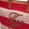 Nautical Striped Crochet Tote Bag
