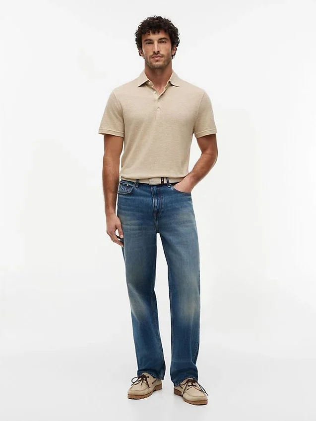 New York Label Cotton-Linen Blend Polo New York Label Cotton-Linen Blend Polo