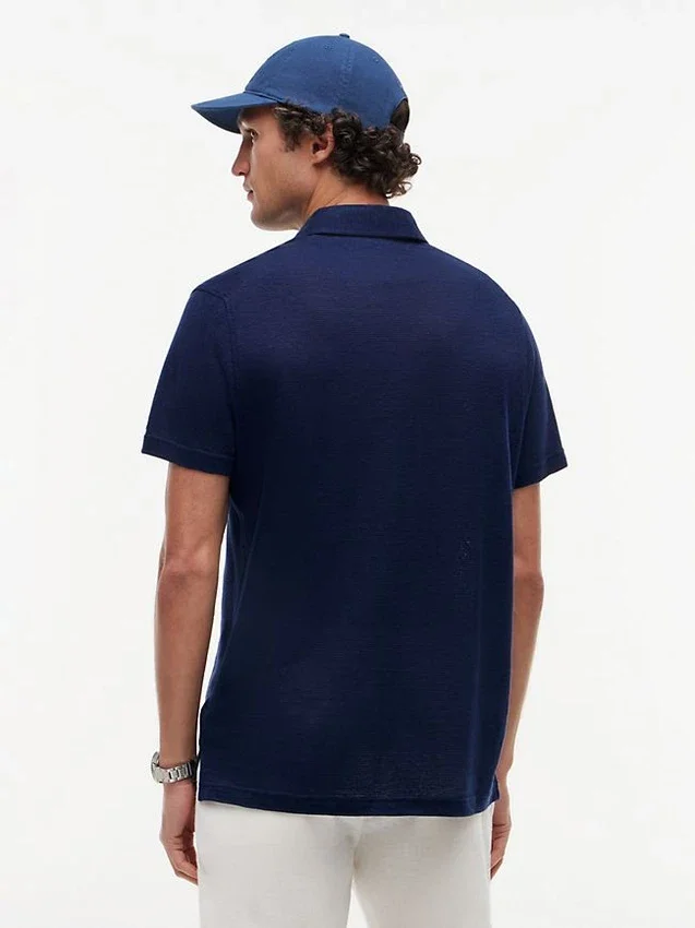 New York Label Cotton-Linen Blend Polo New York Label Cotton-Linen Blend Polo