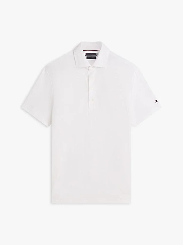 New York Label Cotton-Linen Blend Polo New York Label Cotton-Linen Blend Polo