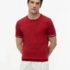 New York Label Knit Tipped T-Shirt New York Label Knit Tipped T-Shirt