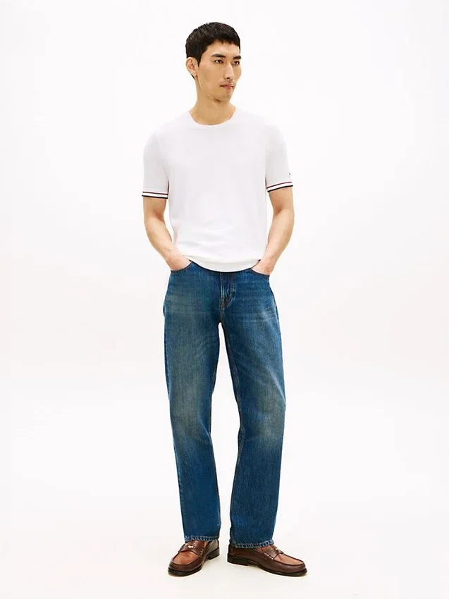 New York Label Knit Tipped T-Shirt New York Label Knit Tipped T-Shirt