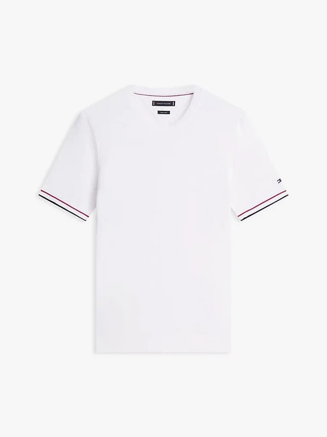 New York Label Knit Tipped T-Shirt New York Label Knit Tipped T-Shirt