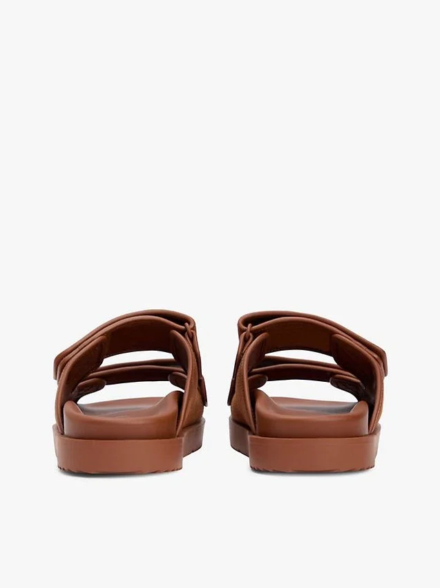 Nubuck Leather Double-Strap Slide Sandal Nubuck Leather Double-Strap Slide Sandal