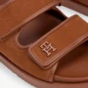 Nubuck Leather Double-Strap Slide Sandal Nubuck Leather Double-Strap Slide Sandal