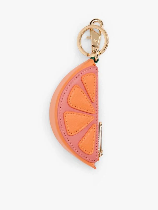Orange Wedge Coin Purse Bag Charm Orange Wedge Coin Purse Bag Charm