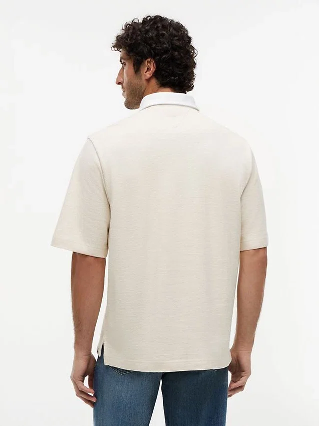 Oversized Fit Crepe Jersey Rugby Polo Oversized Fit Crepe Jersey Rugby Polo