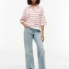 Oversized Fit Striped Polo Oversized Fit Striped Polo