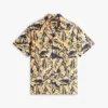 Palm Leaf Print Paper-Touch Camp Shirt Palm Leaf Print Paper-Touch Camp Shirt