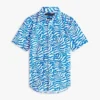 Palm Leaf Print Paper-Touch Shirt Palm Leaf Print Paper-Touch Shirt